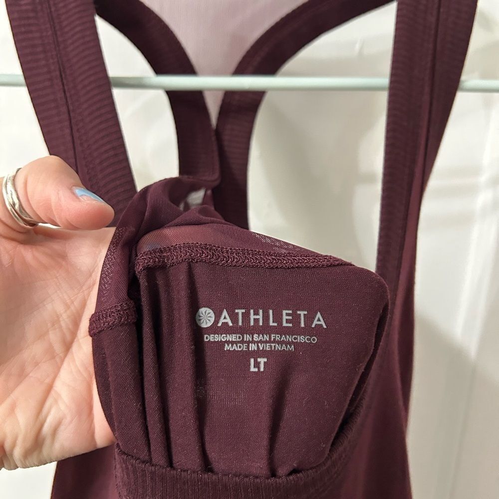 Athleta Dark Maroon Tank Top - Picture 3 of 5